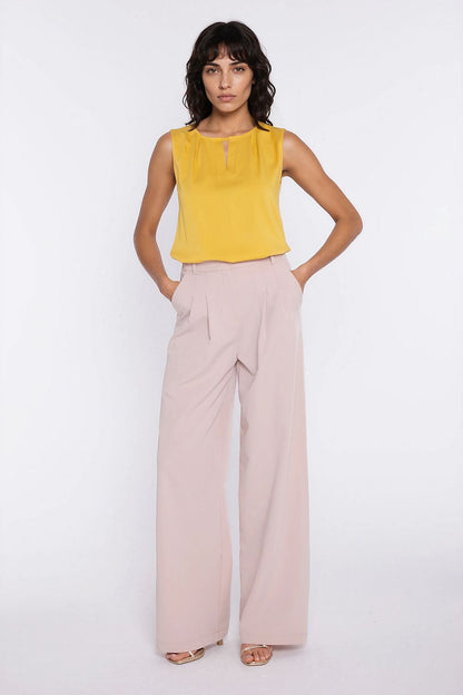 yellow sleeveless mini blouse alternate angle