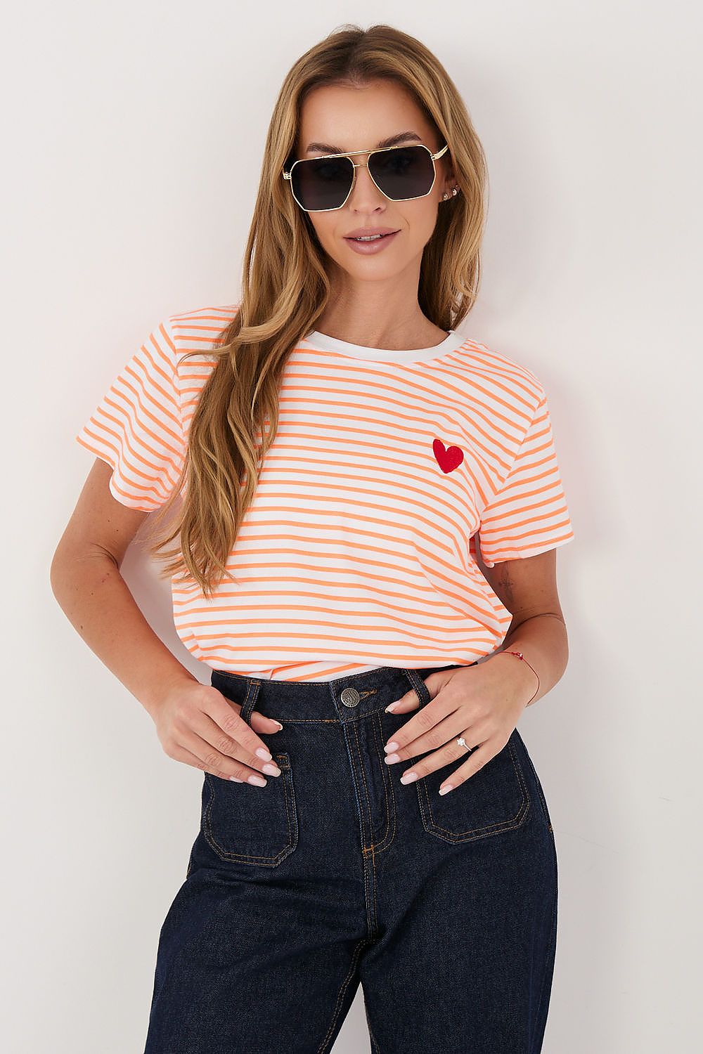 Women's Pink and Yellow T-shirt view 14