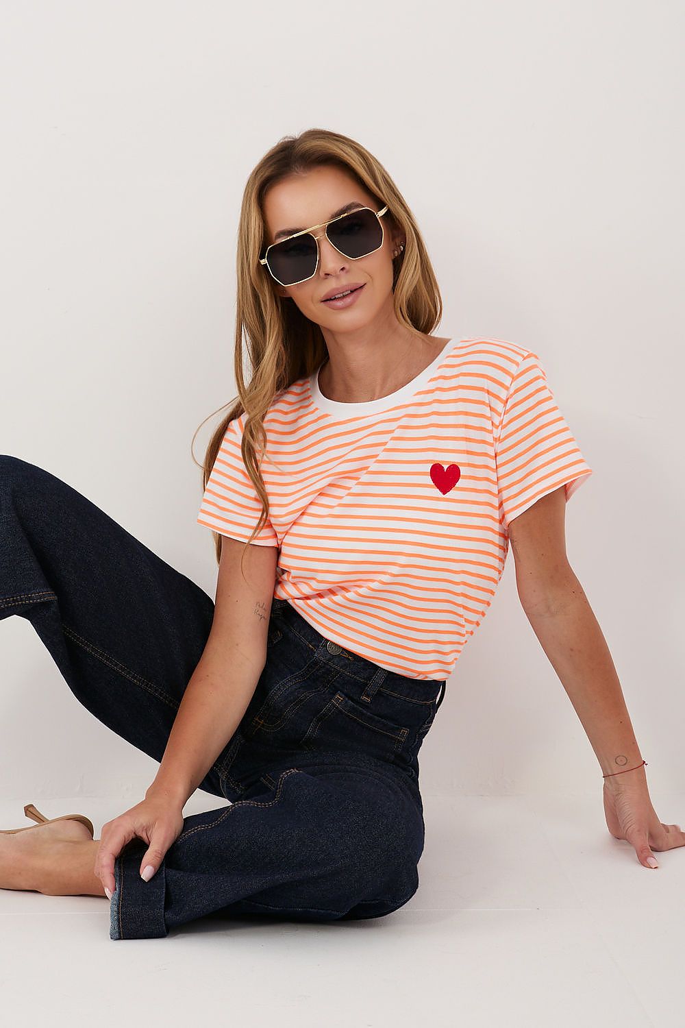 Women's Pink and Yellow T-shirt view 15