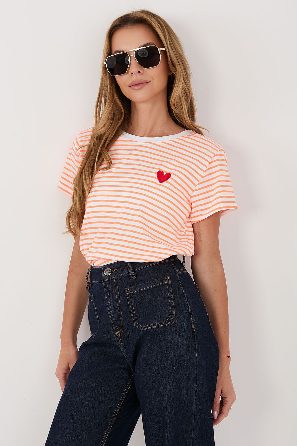 Women's Pink and Yellow T-shirt view 16