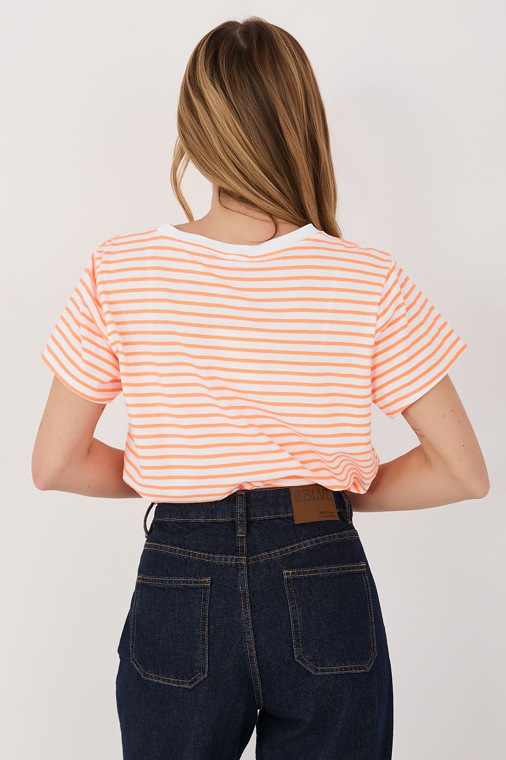 Women's Pink and Yellow T-shirt view 17