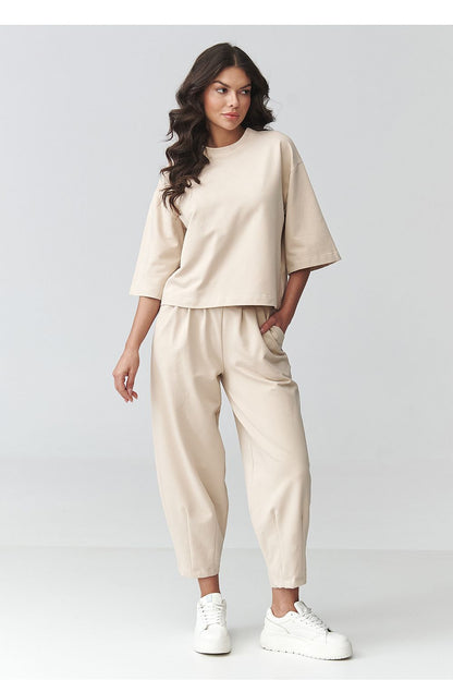 beige mini maxi matching set front view