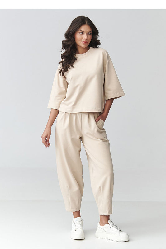 beige mini maxi matching set front view