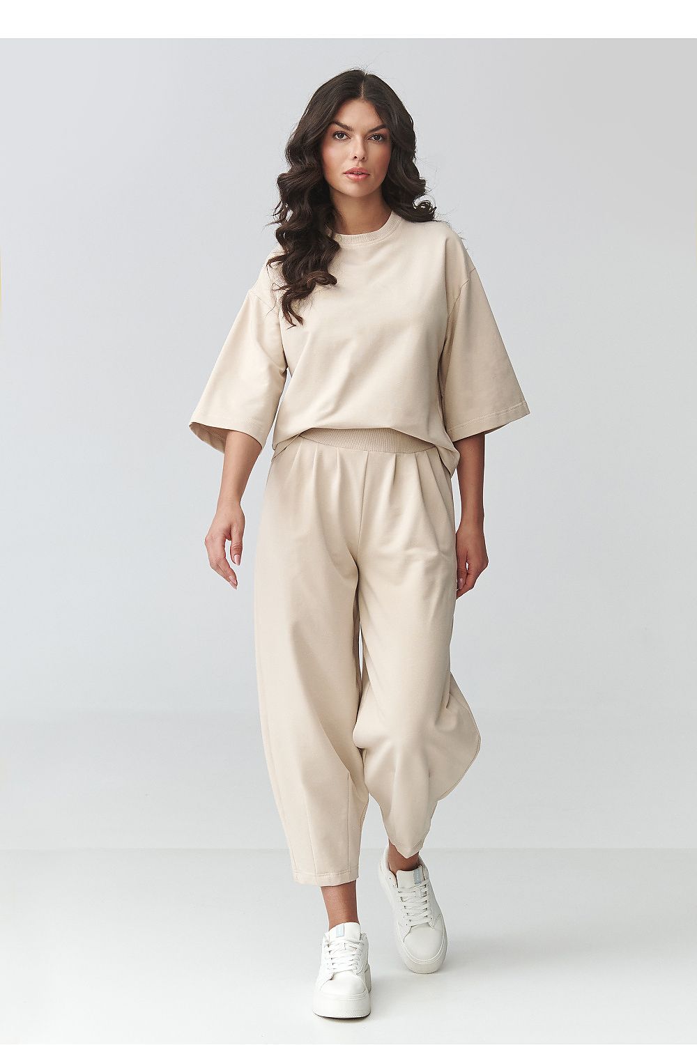 beige mini maxi matching set alternate angle