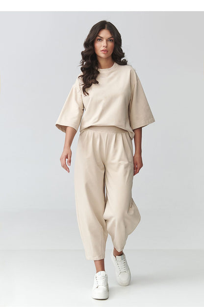 beige mini maxi matching set alternate angle