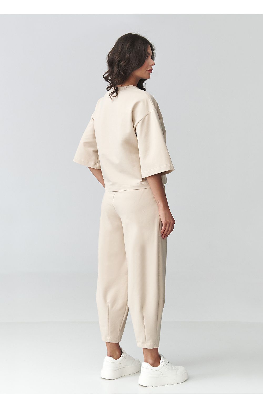 beige mini maxi matching set detail view