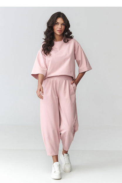 beige mini maxi matching set side view