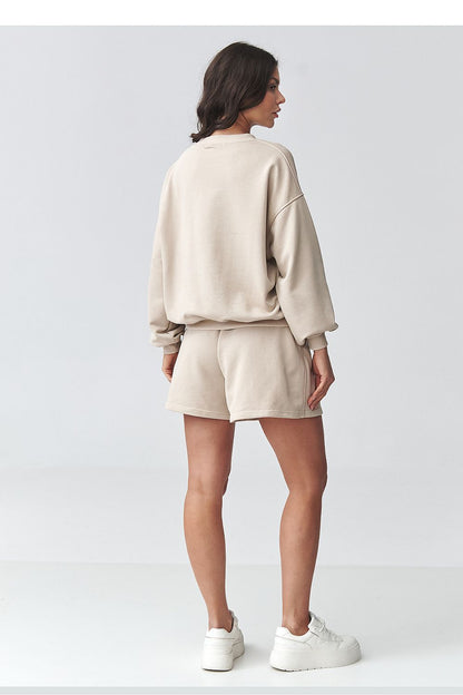 beige mini maxi matching set detail view