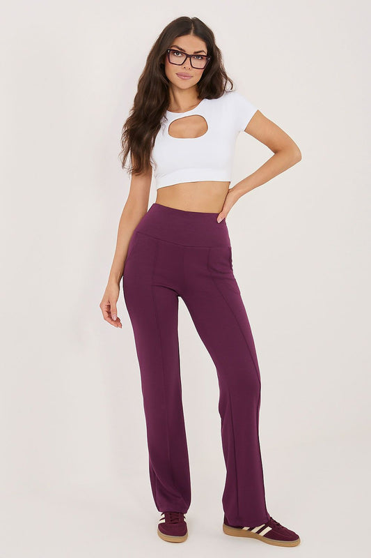 violet mini tracksuit trousers front view