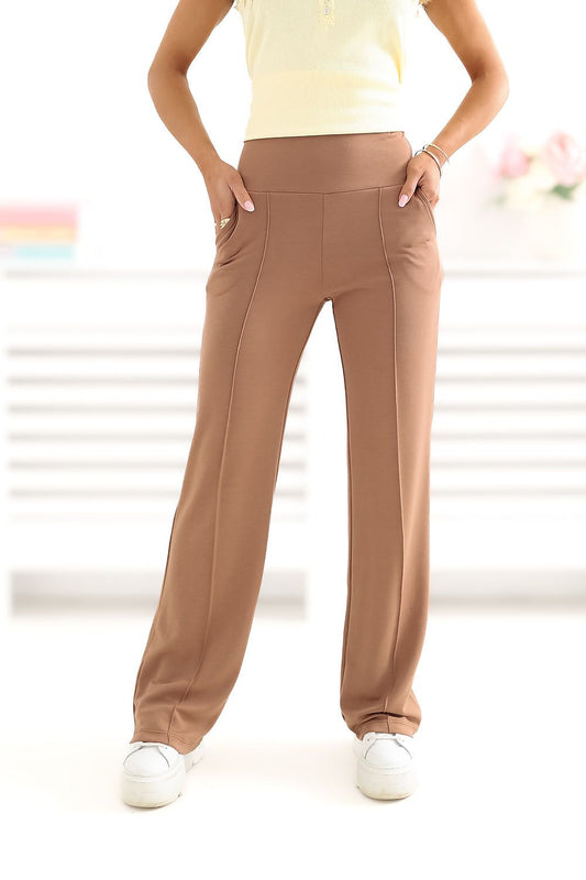 brown mini tracksuit trousers front view