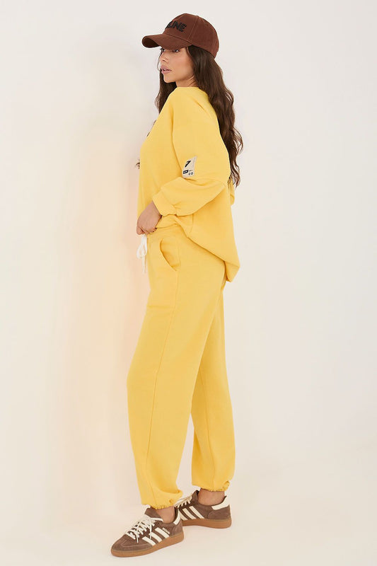 yellow matching set front view