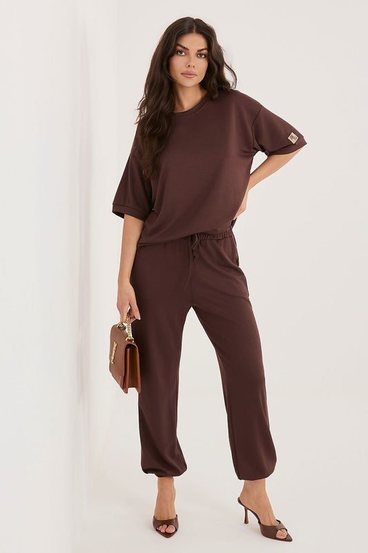 brown matching set front view