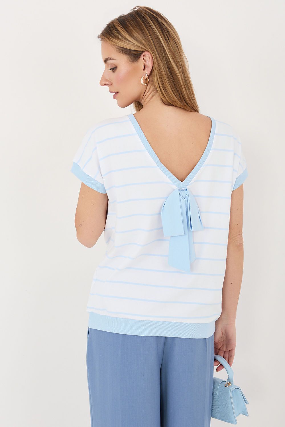 yellow short sleeve mini blouse view 15