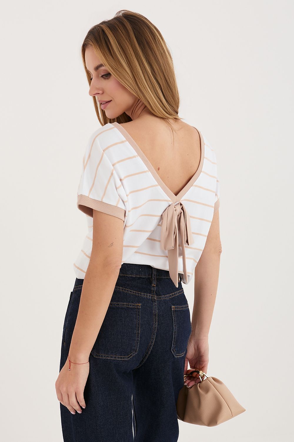 yellow short sleeve mini blouse view 12