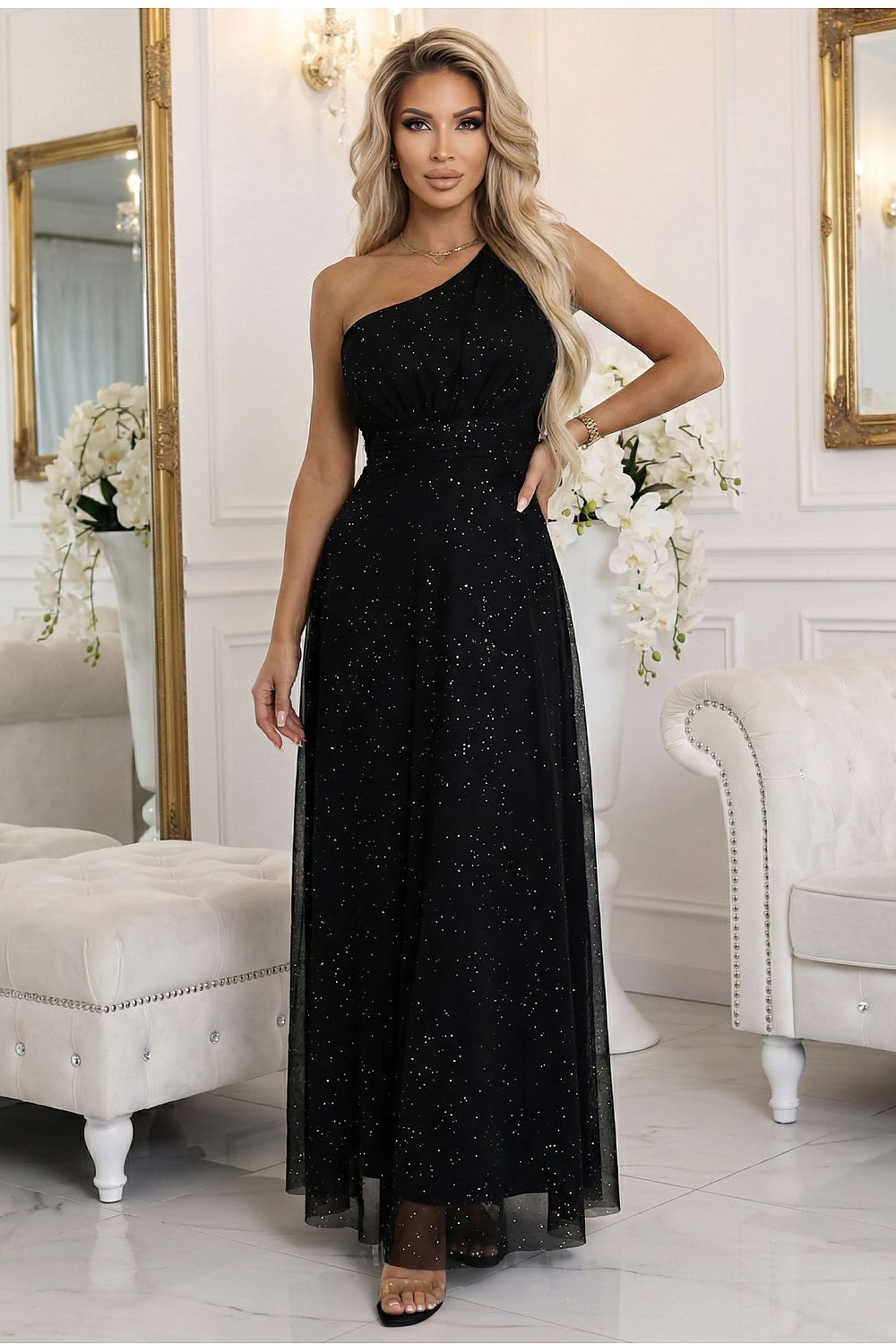red maxi long dress side view
