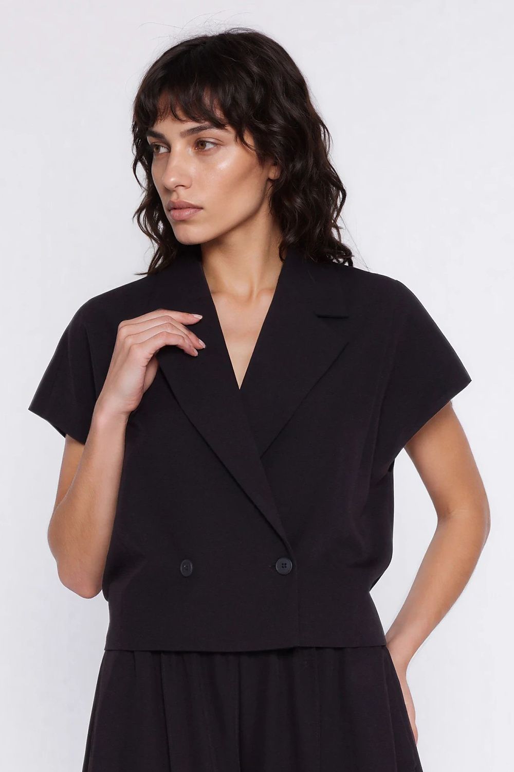 navy blue short sleeve jacket view 8