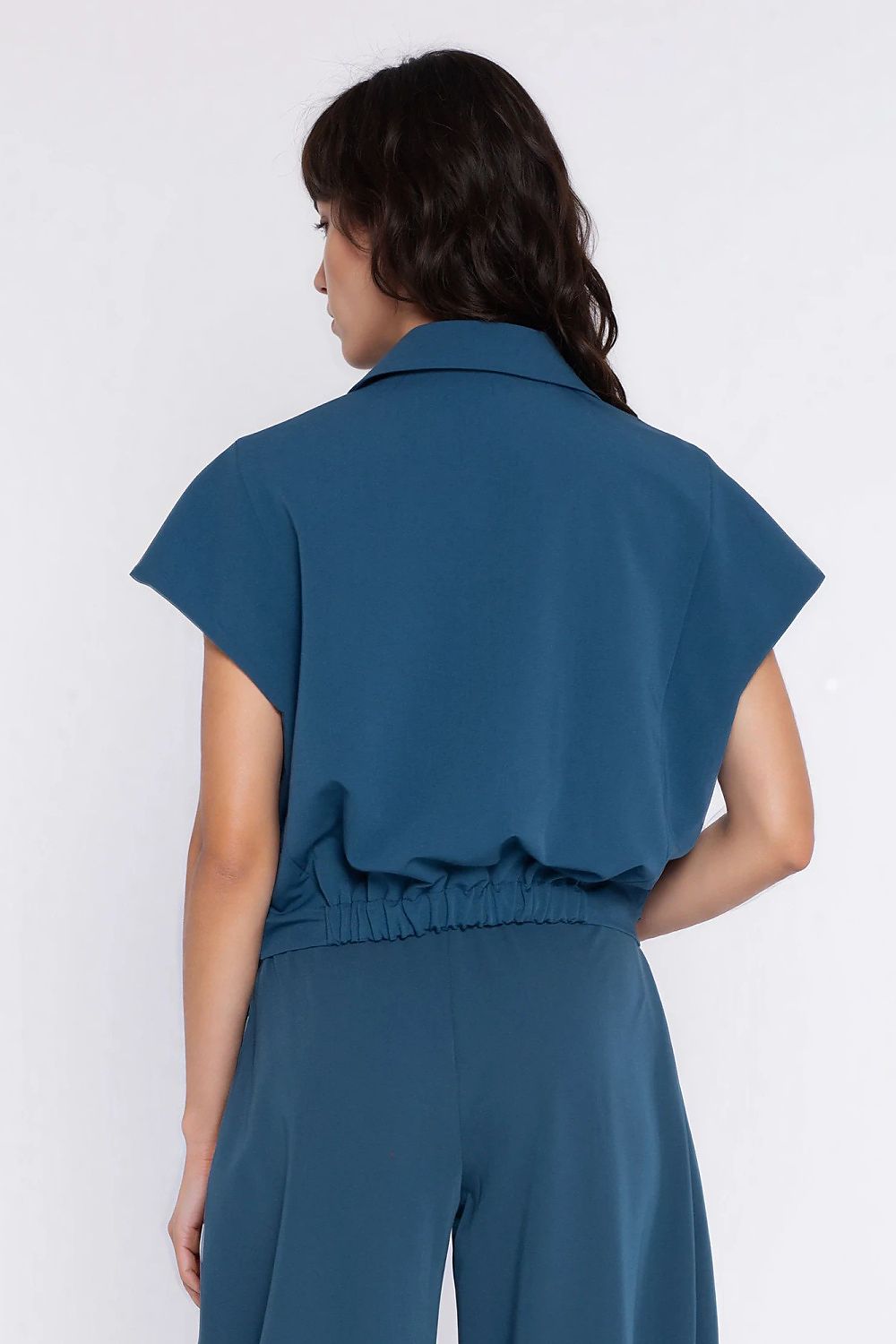 navy blue short sleeve jacket view 11