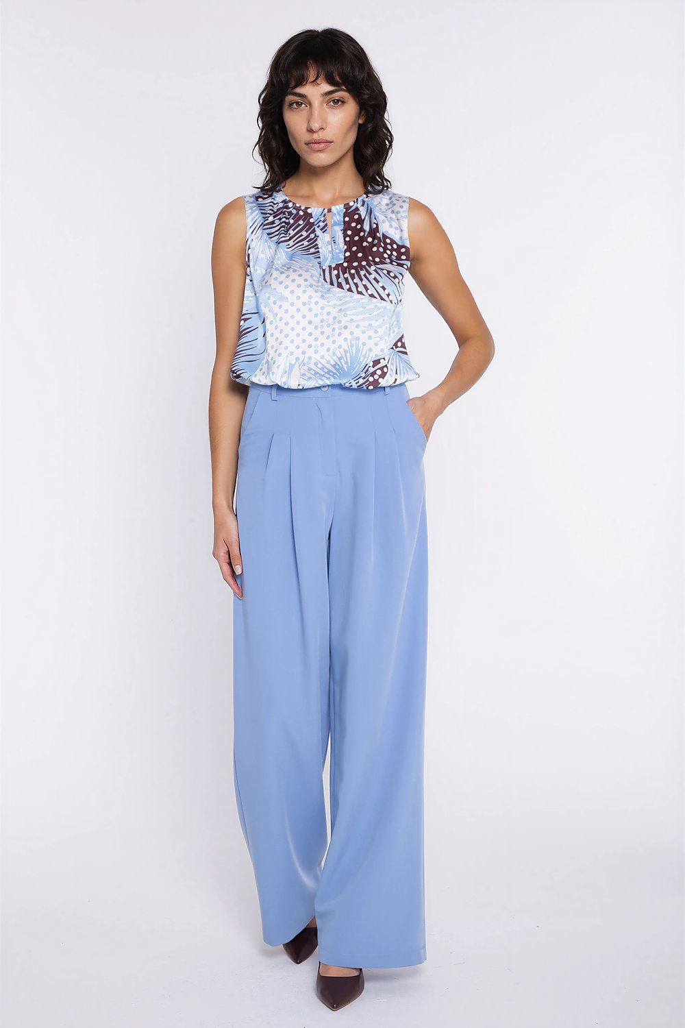 pink belted women trousers view 6