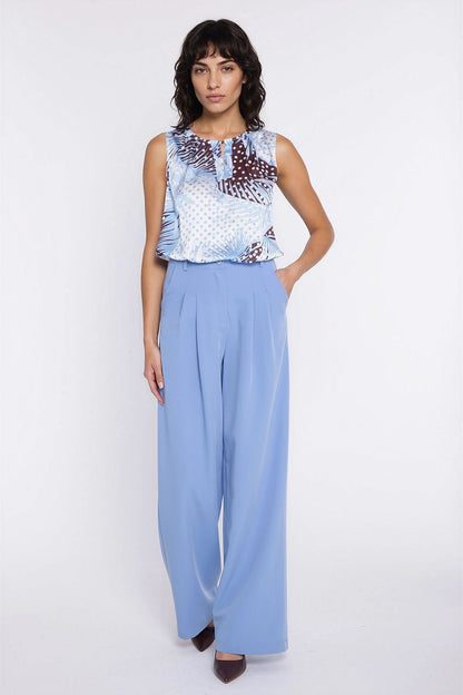 pink belted women trousers view 6