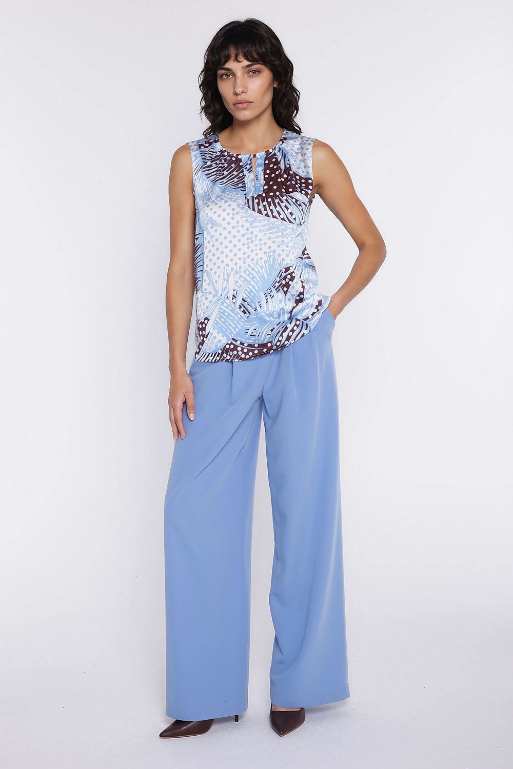 pink belted women trousers view 8