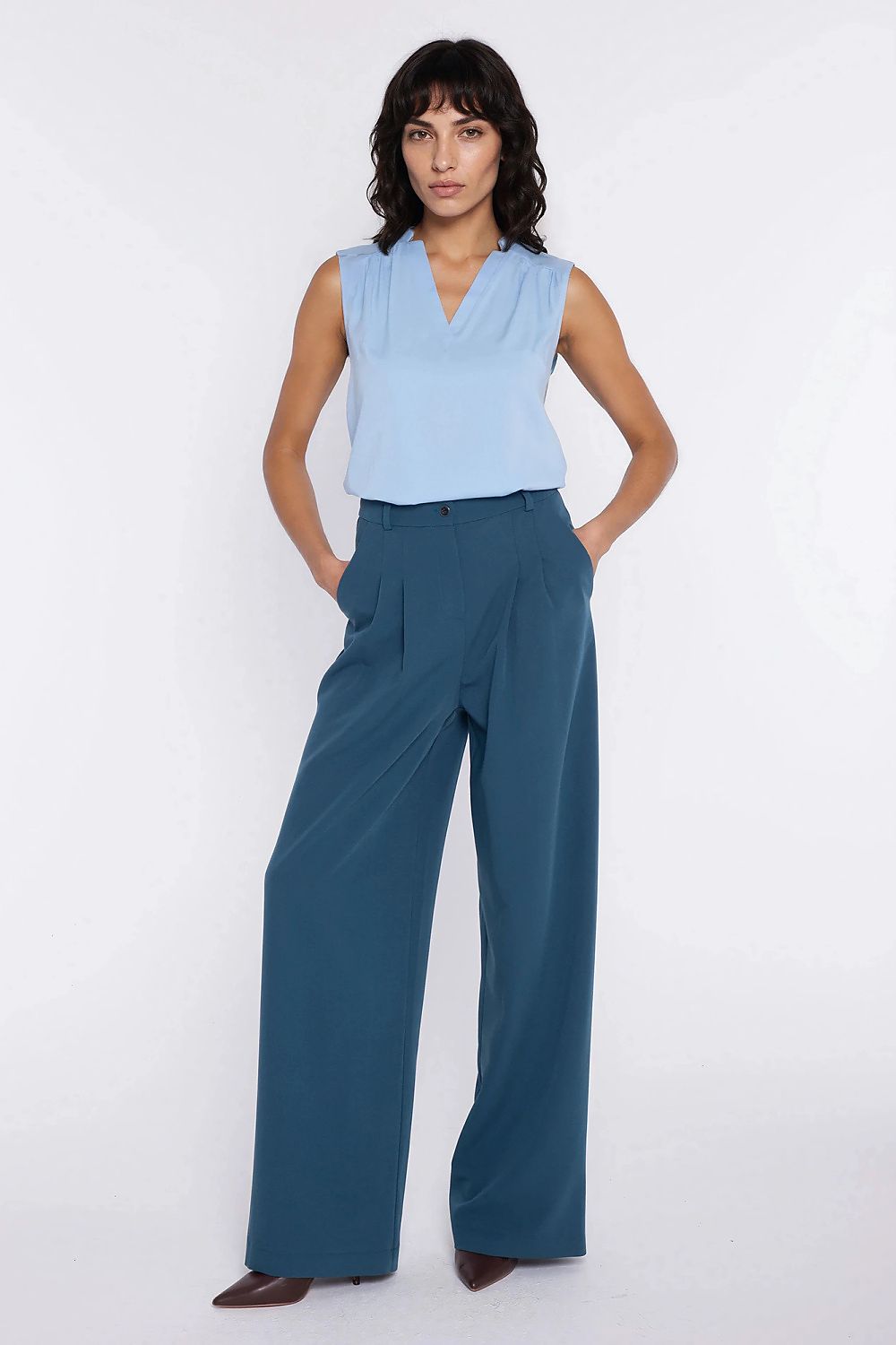 pink belted women trousers view 10