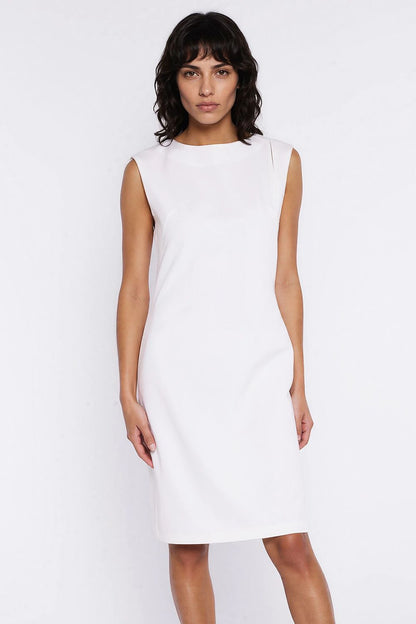 navy blue day dress back view