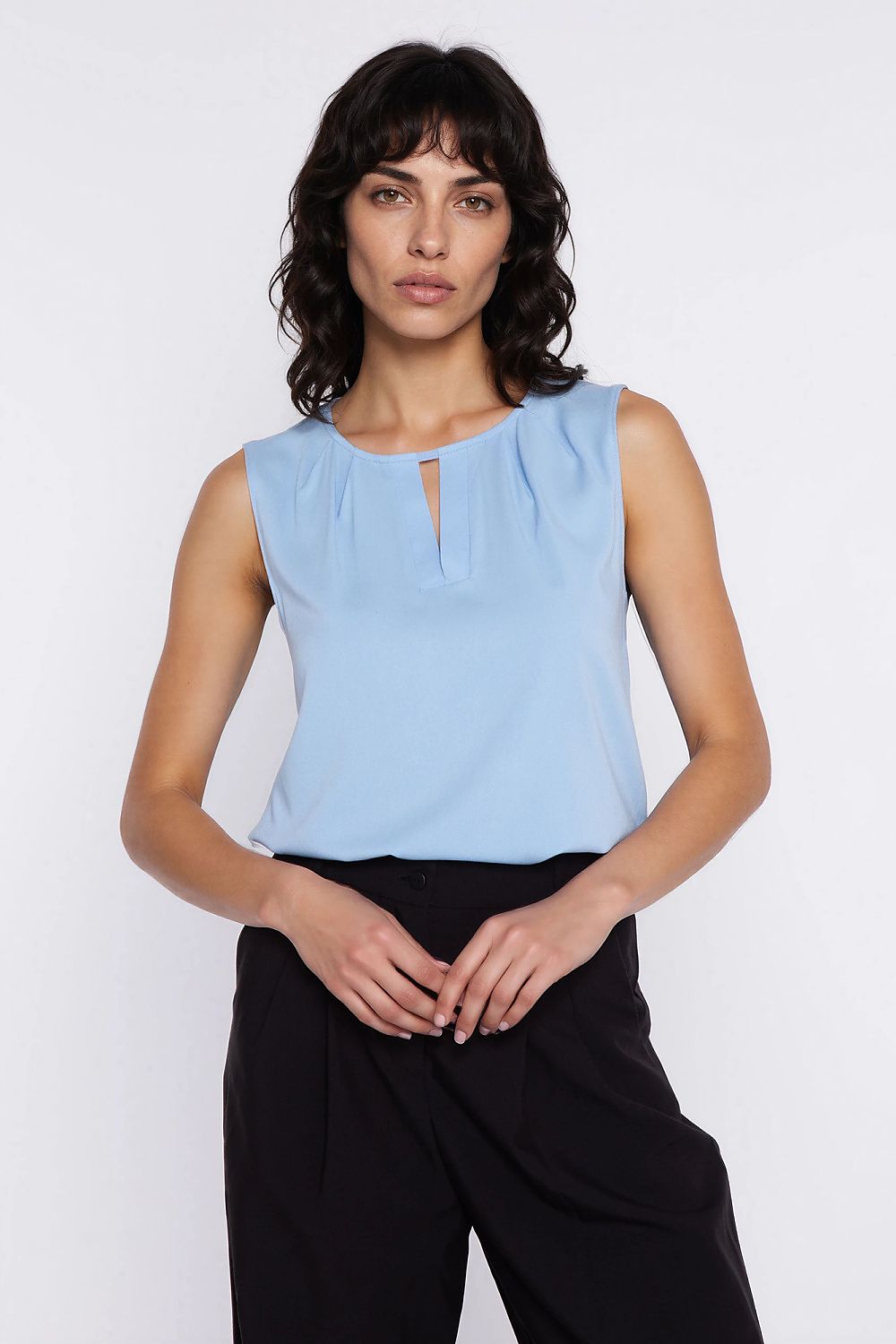 yellow sleeveless mini blouse view 6
