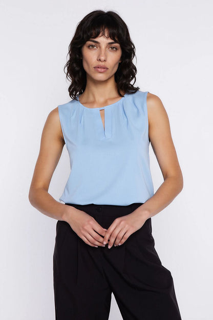 yellow sleeveless mini blouse view 6