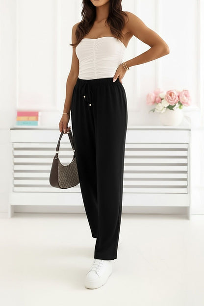black mini women trousers alternate angle