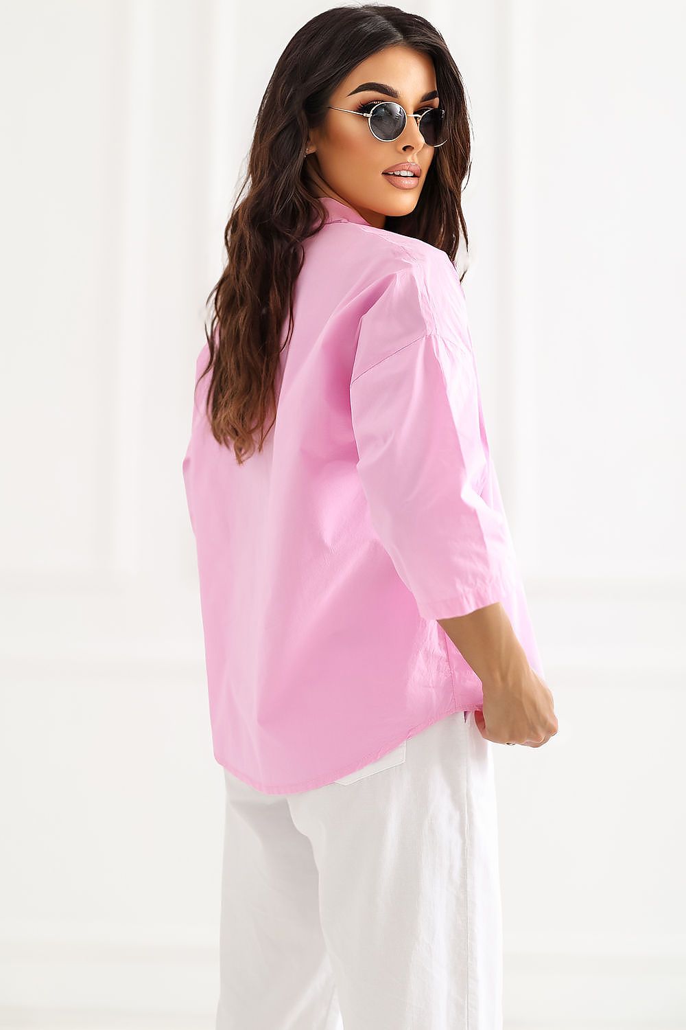 black v-neck mini shirt view 10