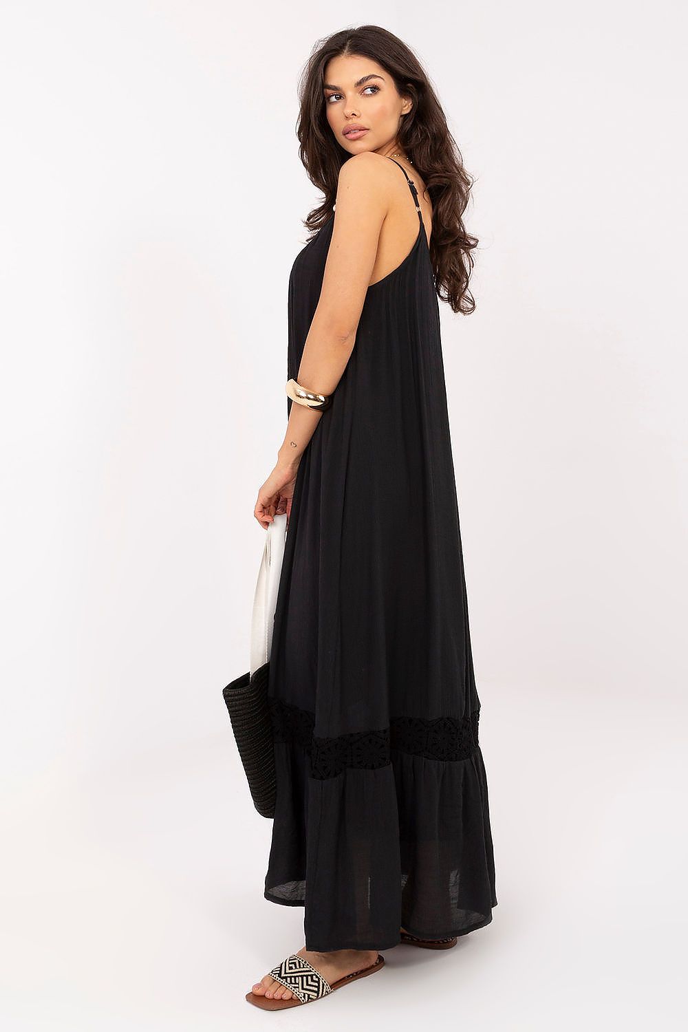 beige mini maxi day dress side view