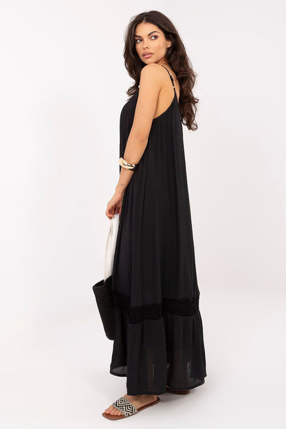 beige mini maxi day dress side view