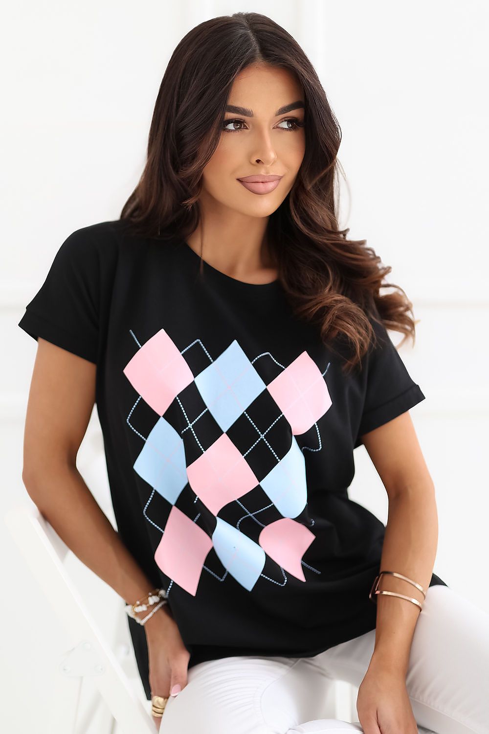 white short sleeve mini blouse side view