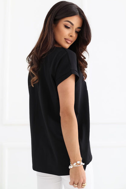white short sleeve mini blouse view 7