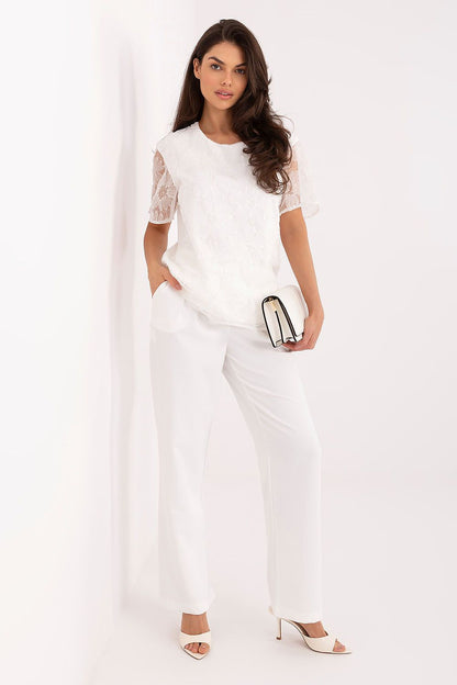 pink lace sequin blouse view 9
