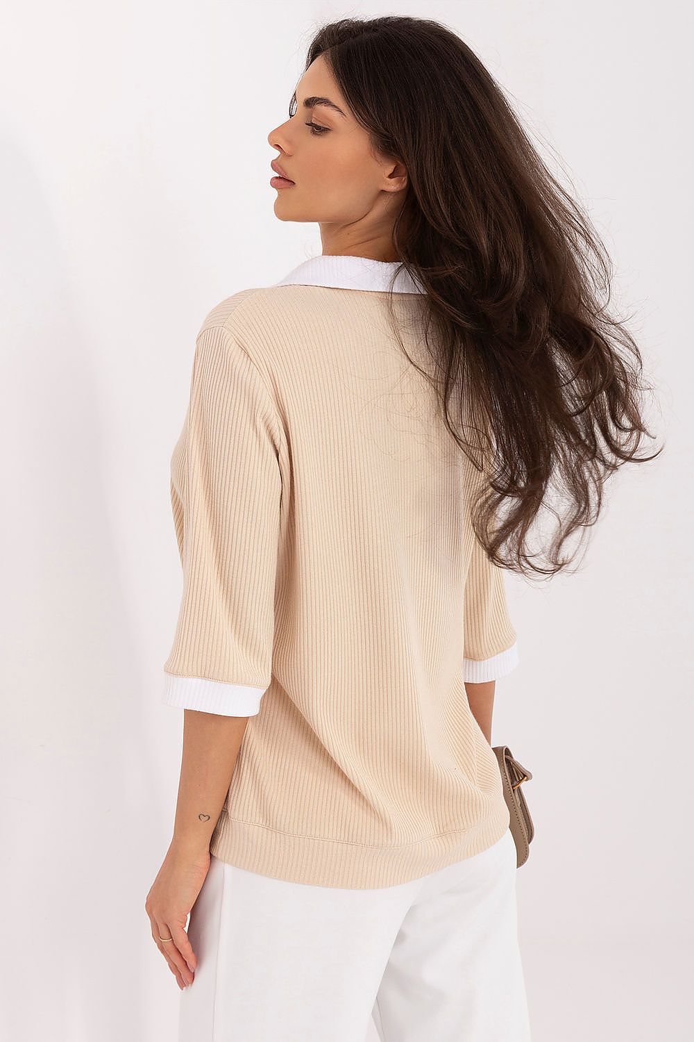 violet ribbed blouse view 10