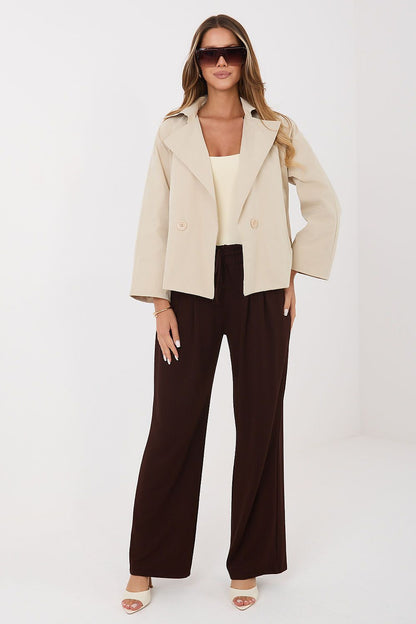 beige coat alternate angle