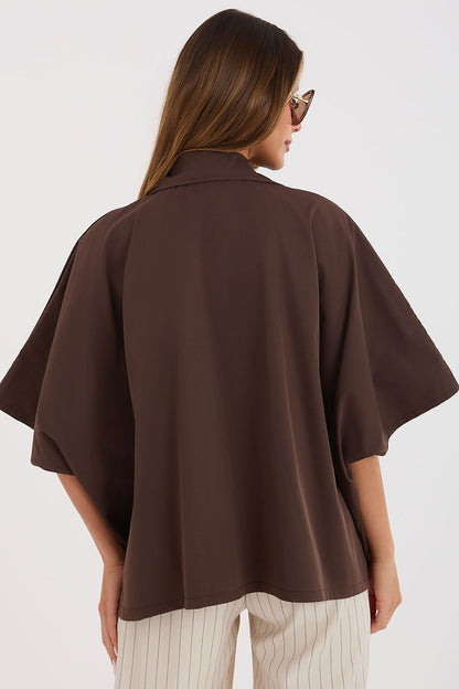 beige mini coat view 6