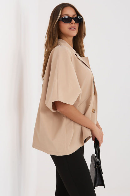 beige mini coat view 13