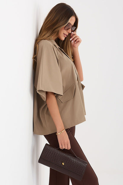 beige mini coat view 16