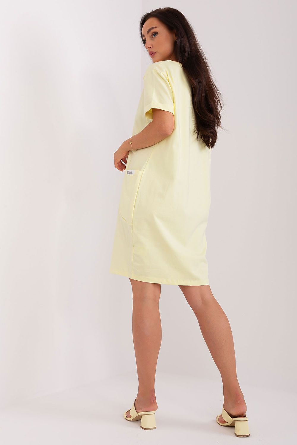 pink short sleeve mini day dress view 6