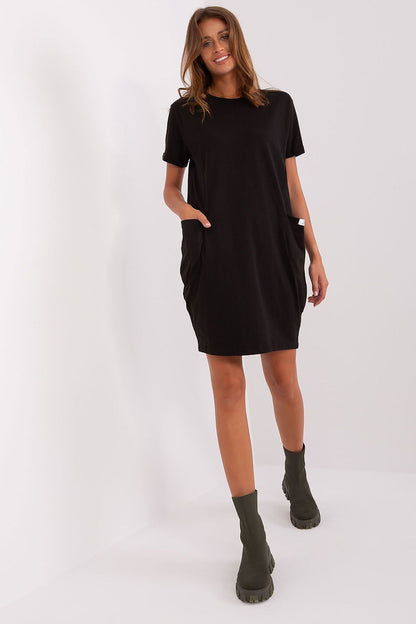 pink short sleeve mini day dress view 12