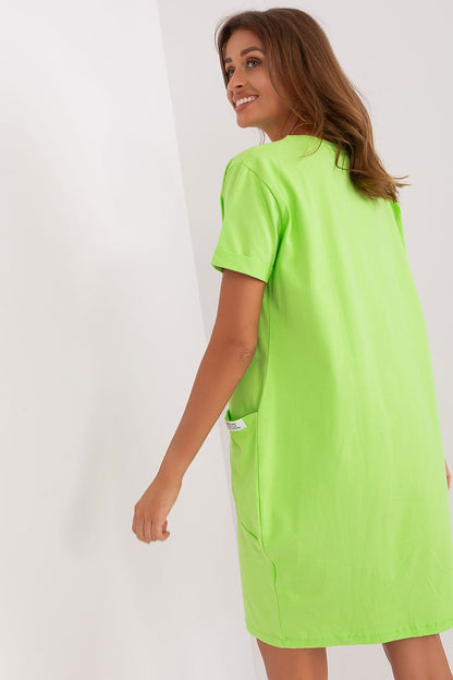 pink short sleeve mini day dress view 18