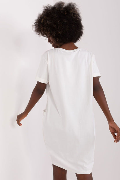 pink short sleeve mini day dress view 22