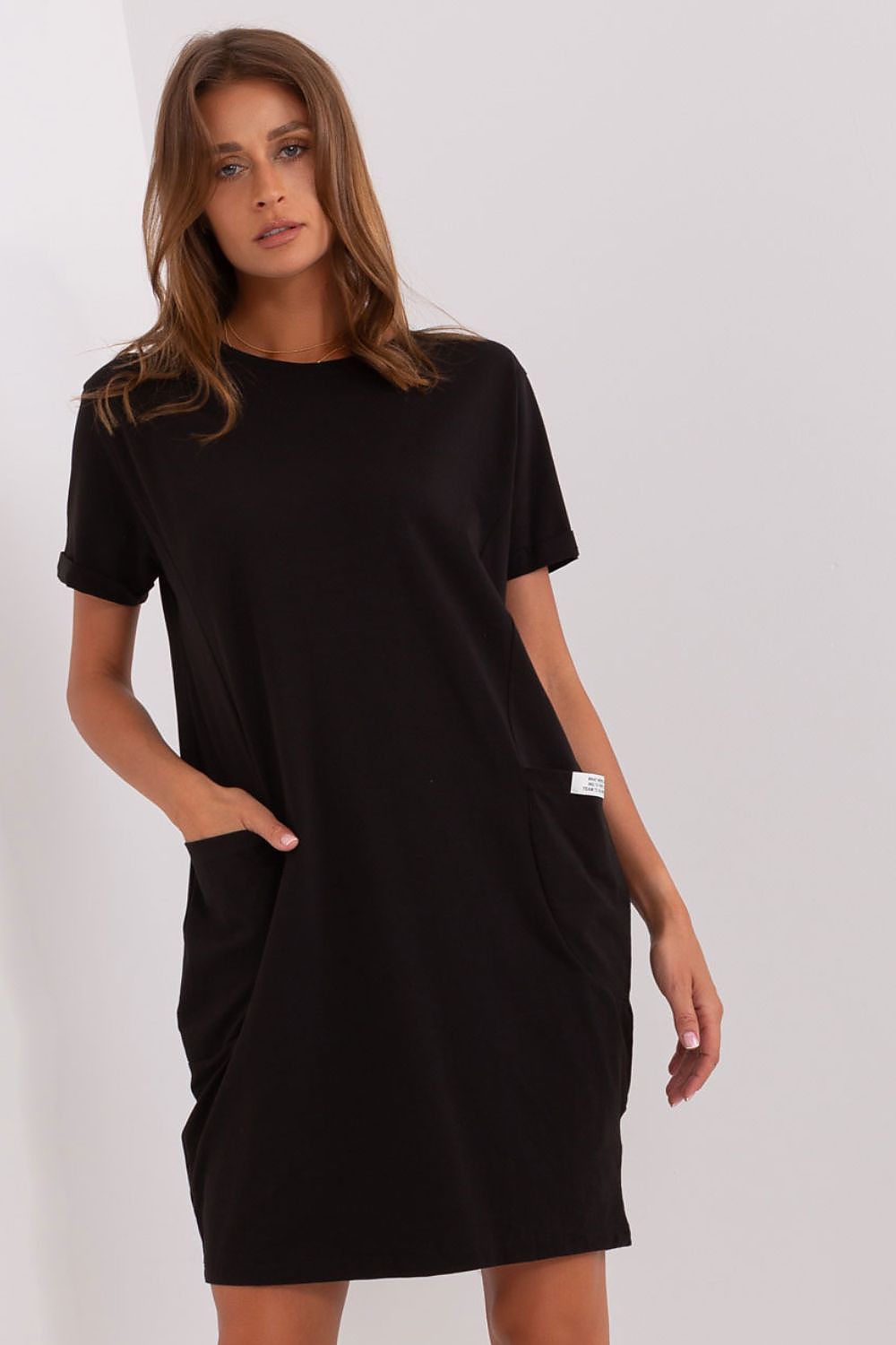 pink short sleeve mini day dress view 15