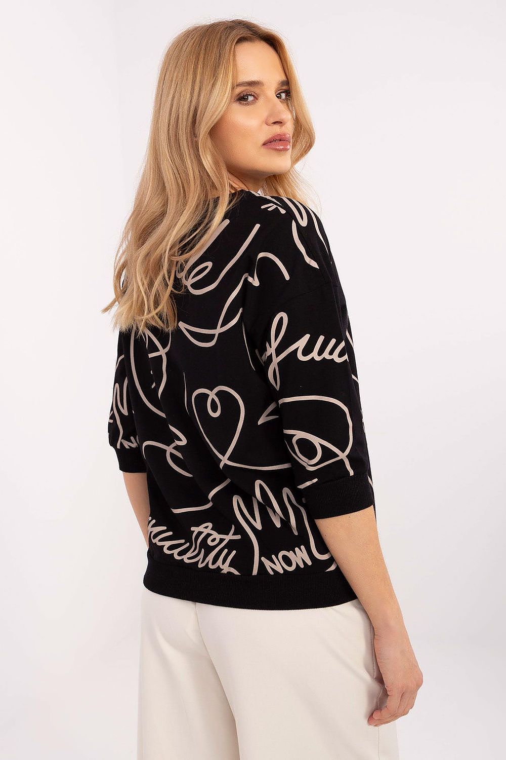 Women's Blue, Brown, and Black Blouse view 11