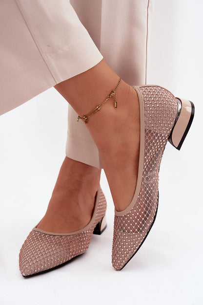 Women's Beige 3 Cm Heel Ballet Flats detail view