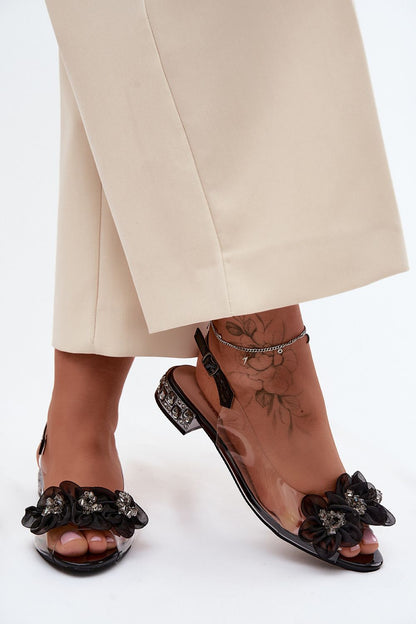Women's Black, Pink, and Yellow 3 Cm Heel Sandals detail view