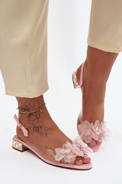Women's Black, Pink, and Yellow 3 Cm Heel Sandals view 6