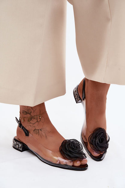 Women's Grey, Black, and Yellow 2.5 Cm Heel Sandals view 7